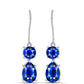 Cercei din Argint 925 ( 2.37 grame ) cu Safir Albastru Australian 7.65 Carate