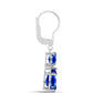 Cercei din Argint 925 ( 2.37 grame ) cu Safir Albastru Australian 7.65 Carate