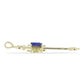 Cruce Pandantiv din Argint 925 Placat cu Aur ( 3.34 grame ) cu Drusă Violet 1.52 Carate