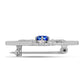 Broşă din Argint 925 ( 5.92 grame ) cu Safir Albastru Australian și Perlă de Apă Dulce Albă 0.99 Carate
