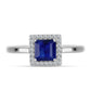 Inel din Argint 925 ( 2.52 grame ) cu Safir Albastru Australian și Topaz Alb 1.66 Carate