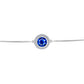 Brățară din Argint 925 ( 2.89 grame ) cu Safir Albastru Australian și Topaz Alb 1.31 Carate