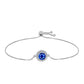 Brățară din Argint 925 ( 2.89 grame ) cu Safir Albastru Australian și Topaz Alb 1.31 Carate