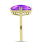 Inel din Argint 925 Placat cu Aur ( 2.76 grame ) cu Agat Violet 7.36 Carate