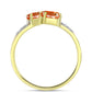 Inel din Argint 925 Placat cu Aur ( 1.7 grame ) cu Piatra Soarelui Oregon și Topaz Alb 0.92 Carate