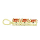 Pandantiv din Argint 925 Placat cu Aur ( 1 grame ) cu Piatra Soarelui Oregon 1.43 Carate