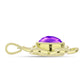 Pandantiv din Argint 925 Placat cu Aur ( 3.94 grame ) cu Agat Violet 2.42 Carate