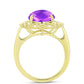 Inel din Argint 925 Placat cu Aur ( 4.24 grame ) cu Agat Violet 4.71 Carate