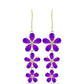 Cercei din Argint 925 Placat cu Aur ( 7.41 grame ) cu Agat Violet și Topaz Alb 7.25 Carate