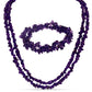 Set din Pepită ( 74.97 grame ) cu Agat Violet 374.83 Carate ( Colier+Brățară )