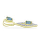 Pandantiv din Argint 925 Placat cu Aur ( 1.08 grame ) cu Labradorit și Topaz Alb 0.78 Carate