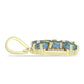 Pandantiv din Argint 925 Placat cu Aur ( 1.3 grame ) cu Labradorit și Topaz Alb 1.36 Carate
