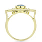 Inel din Argint 925 Placat cu Aur ( 5.02 grame ) cu Labradorit 1.15 Carate