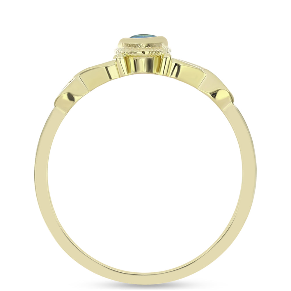 Inel din Argint 925 Placat cu Aur ( 1.76 grame ) cu Labradorit 0.2 Carate