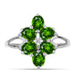 Inel din Argint 925 ( 2.85 grame ) cu Cromdiopsid și Topaz Alb 2.31 Carate