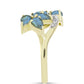 Inel din Argint 925 Placat cu Aur ( 2.95 grame ) cu Labradorit și Topaz Alb 1.26 Carate