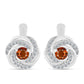 Cercei din Argint 925 ( 3.47 grame ) cu Citrin Madeira și Topaz Alb 0.82 Carate
