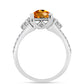 Inel din Argint 925 ( 5.89 grame ) cu Citrin Madeira și Topaz Alb 2.89 Carate