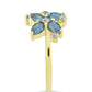Inel din Argint 925 Placat cu Aur ( 2.7 grame ) cu Labradorit 1.53 Carate