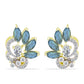 Cercei din Argint 925 Placat cu Aur ( 3.87 grame ) cu Labradorit și Topaz Alb 2.67 Carate