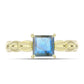 Inel din Argint 925 Placat cu Aur ( 2.44 grame ) cu Labradorit 0.99 Carate