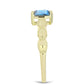 Inel din Argint 925 Placat cu Aur ( 2.44 grame ) cu Labradorit 0.99 Carate