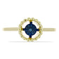 Inel din Argint 925 Placat cu Aur ( 2.49 grame ) cu Diamant Albastru 0.01 Carate