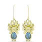 Cercei din Argint 925 Placat cu Aur ( 8.57 grame ) cu Labradorit 3.25 Carate