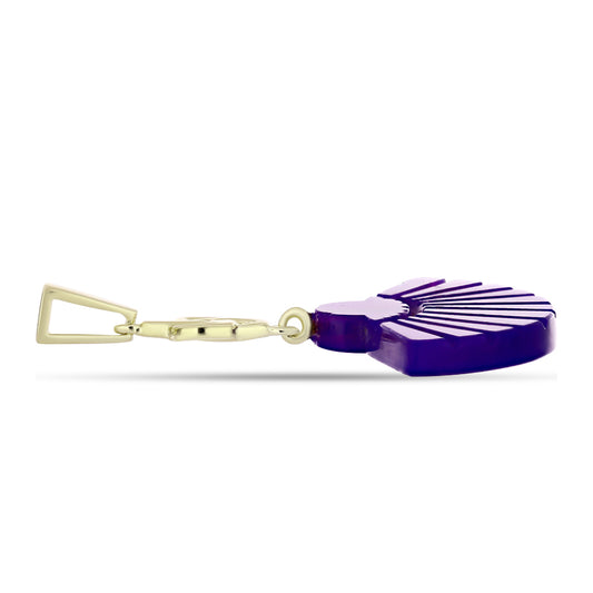 Pandantiv din Argint 925 Placat cu Aur ( 0.95 grame ) cu Agat Violet 11.5 Carate