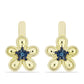 Cercei din Argint 925 Placat cu Aur ( 4.27 grame ) cu Diamant Albastru 0.01 Carate