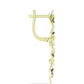 Cercei din Argint 925 Placat cu Aur ( 6.13 grame ) cu Diamant Albastru 0.06 Carate
