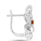 Cercei din Argint 925 ( 6.42 grame ) cu Citrin Madeira și Topaz Alb 1.51 Carate