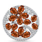 Inel din Argint 925 ( 4.17 grame ) cu Citrin Madeira și Topaz Alb 2.66 Carate