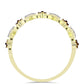 Inel din Argint 925 Placat cu Aur ( 2.29 grame ) cu Diamant Albastru și Topaz Alb 0.12 Carate