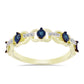 Inel din Argint 925 Placat cu Aur ( 2.29 grame ) cu Diamant Albastru și Topaz Alb 0.12 Carate
