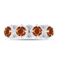 Inel din Argint 925 ( 2.03 grame ) cu Citrin Madeira și Topaz Alb 1.08 Carate