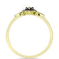 Inel din Argint 925 Placat cu Aur ( 2.19 grame ) cu Diamant Albastru 0.18 Carate