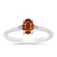 Inel din Argint 925 ( 1.6 grame ) cu Citrin Madeira și Topaz Alb 0.44 Carate