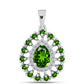 Pandantiv din Argint 925 ( 1.76 grame ) cu Cromdiopsid și Topaz Alb 1.84 Carate