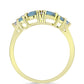 Inel din Argint 925 Placat cu Aur ( 3.6 grame ) cu Labradorit și Topaz Alb 2.77 Carate