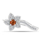 Broşă din Argint 925 ( 3.08 grame ) cu Citrin Madeira și Topaz Alb 1.04 Carate