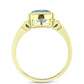 Inel din Argint 925 Placat cu Aur ( 3.42 grame ) cu Labradorit 1.96 Carate