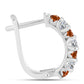 Cercei din Argint 925 ( 3.46 grame ) cu Citrin Madeira și Topaz Alb 0.95 Carate