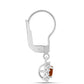 Cercei din Argint 925 ( 1.61 grame ) cu Citrin Madeira și Topaz Alb 0.7 Carate