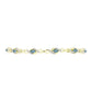 Brățară din Argint 925 Placat cu Aur ( 7.13 grame ) cu Labradorit și Topaz Alb 1.75 Carate