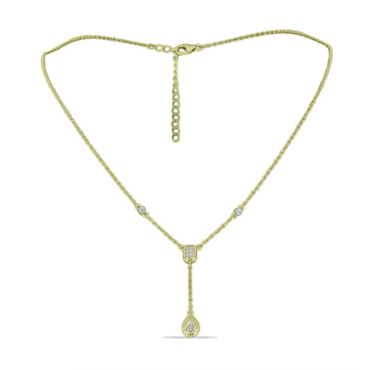 Colier din Argint 925 Placat cu Aur ( 3.61 grame ) cu Diamant Alb 0.14 Carate
