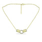 Colier din Argint 925 Placat cu Aur ( 6.62 grame ) cu Diamant Alb și Topaz Alb 0.24 Carate