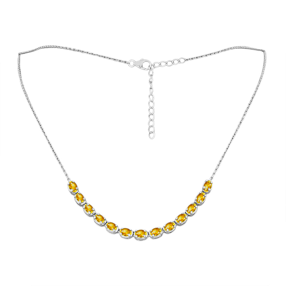 Colier din Argint 925 ( 5.93 grame ) cu Citrin Rio Golden 2.99 Carate
