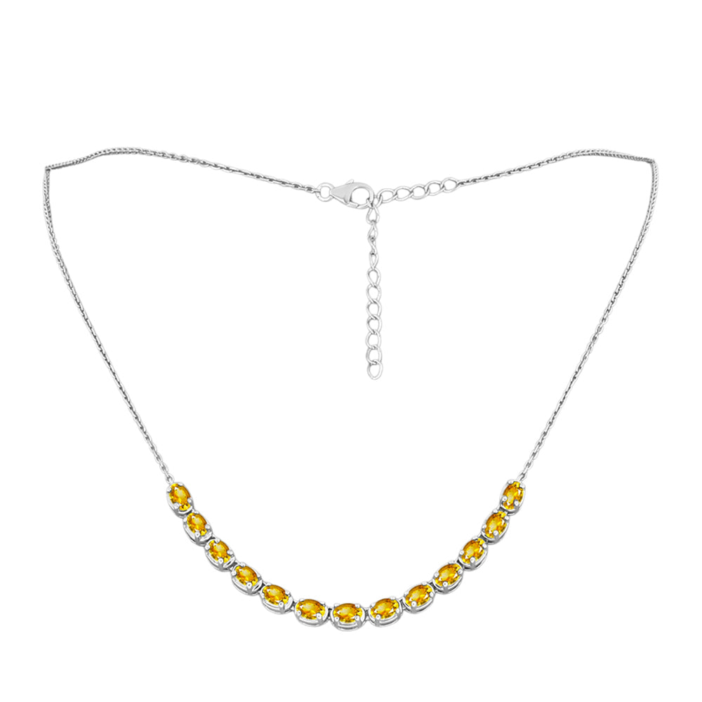 Colier din Argint 925 ( 5.93 grame ) cu Citrin Rio Golden 2.99 Carate 2 