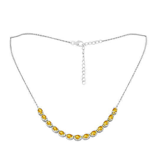 Colier din Argint 925 ( 5.93 grame ) cu Citrin Rio Golden 2.99 Carate
